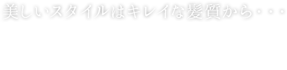 美しいスタイルはキレイな髪質から・・・